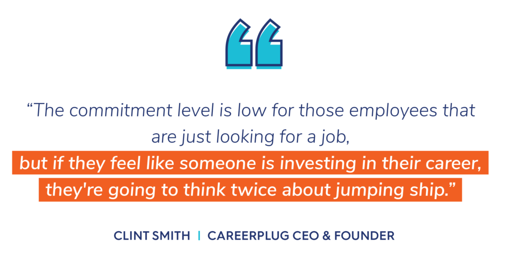 Clint Smith quote on employee commitment. 