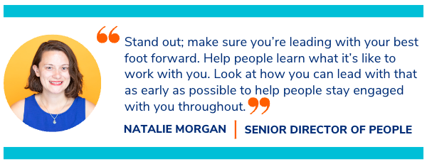 Natalie Morgan quote on candidate engagement