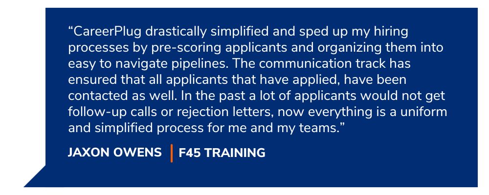 Quote from Jaxon Owens from F45 Training