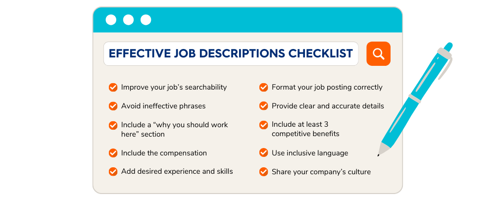 effective job description checklist 