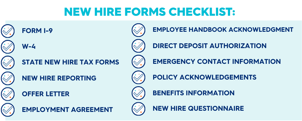 new hire forms checklist